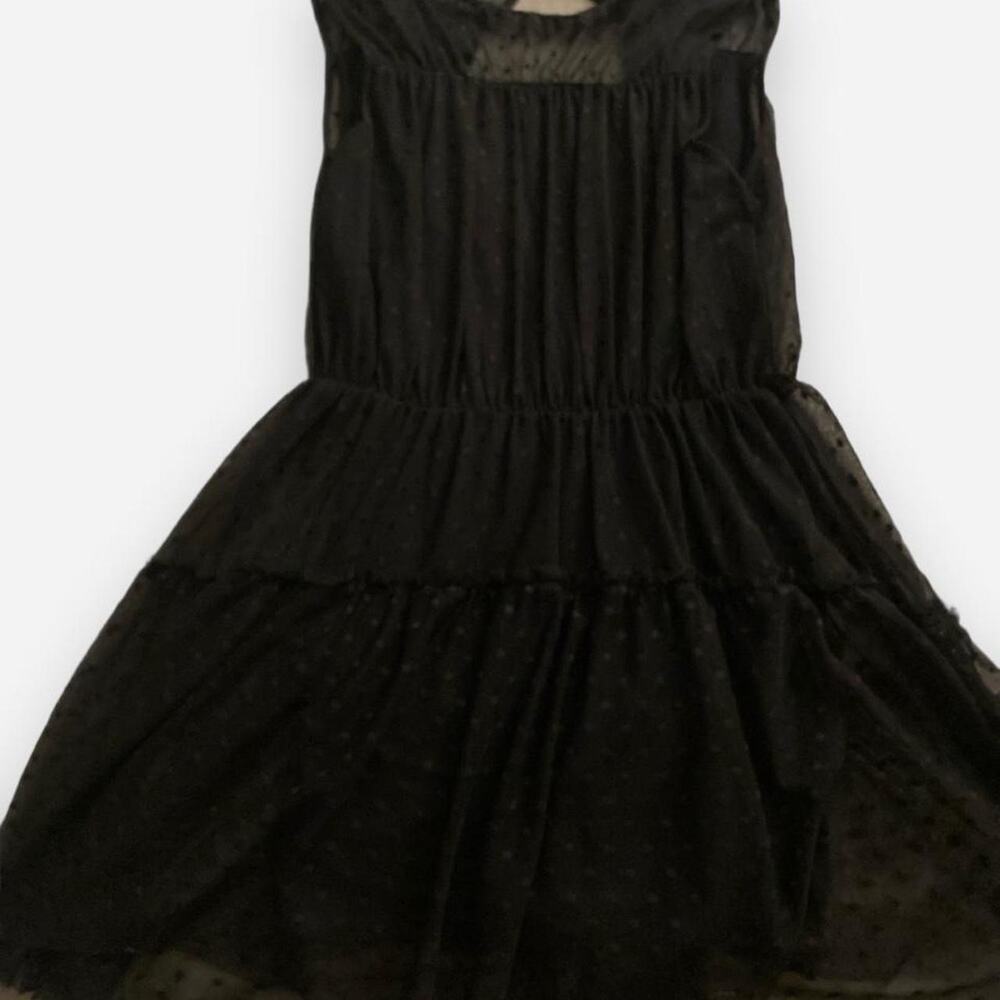 Asos black mesh polka dot